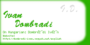 ivan dombradi business card